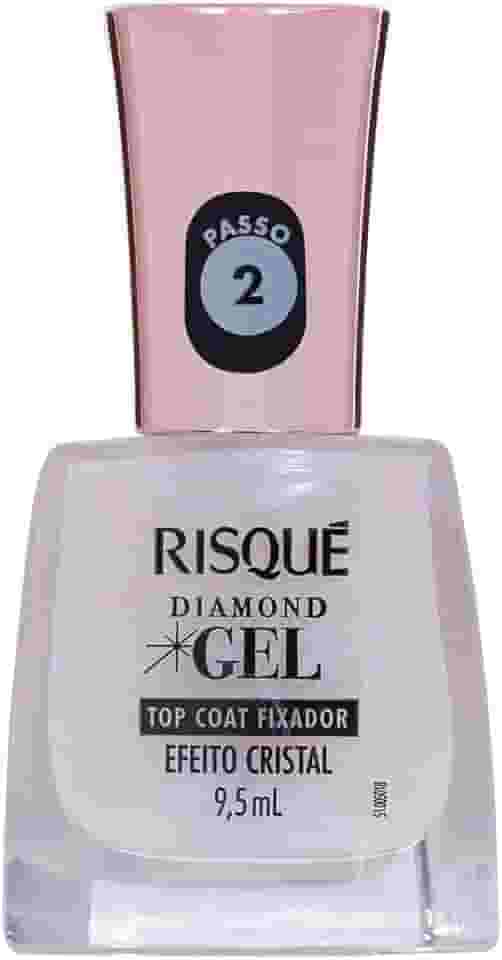 Risqué Top Coat Fixador Efeito Cristal Diamond Gel 9,5ml