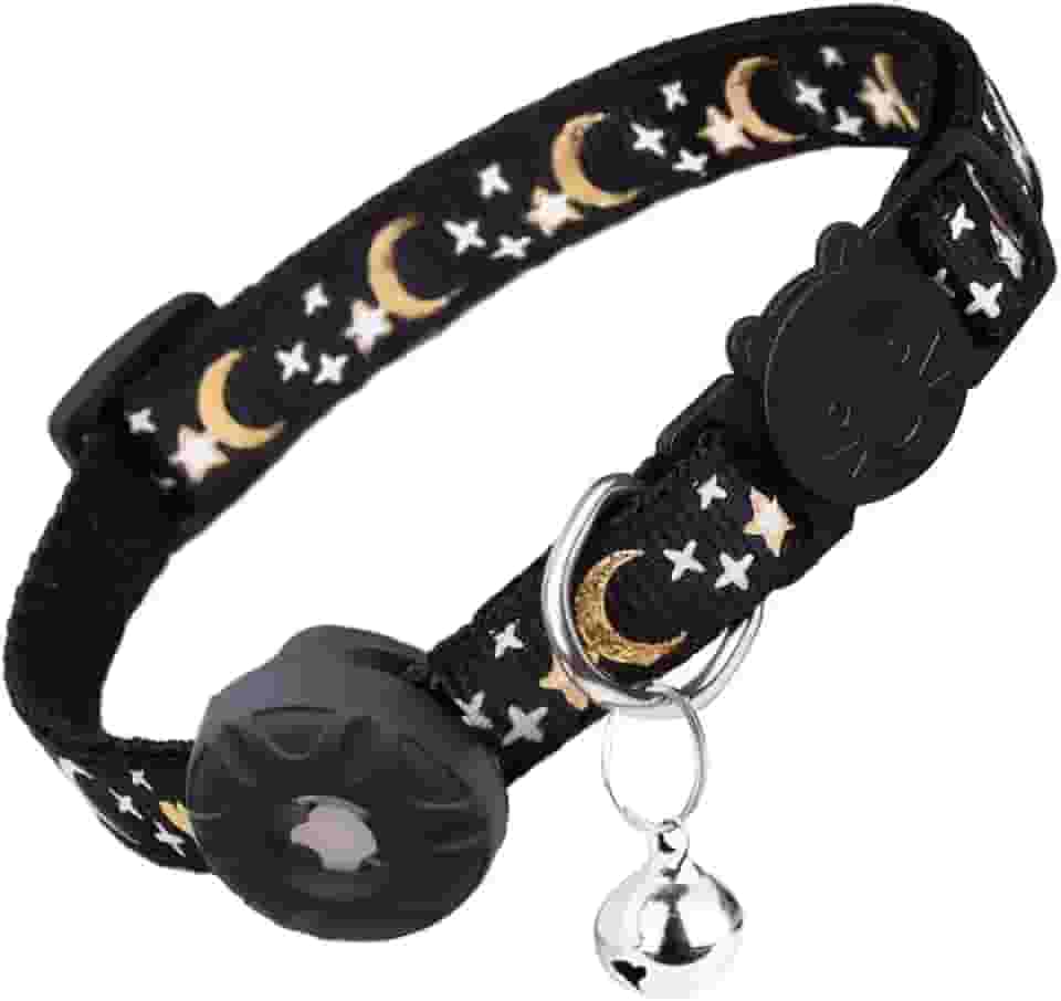 Coleira para gatos AirTag, coleira de segurança para gatinhos com suporte para Airtag da Apple, linda coleira GPS para gatos com sino [preto], coleiras leves para gatos, gatinhos e filhotes