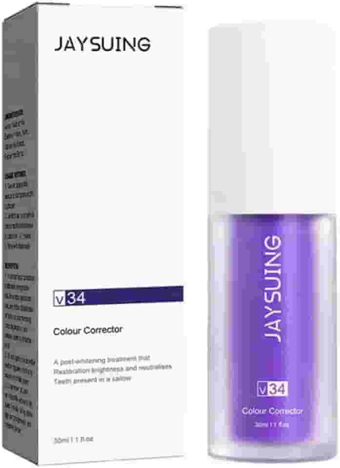 Creme Dental Clareador V34 Corretor de Cor para Dentes, Tratamento Clareador Dental, 30ml