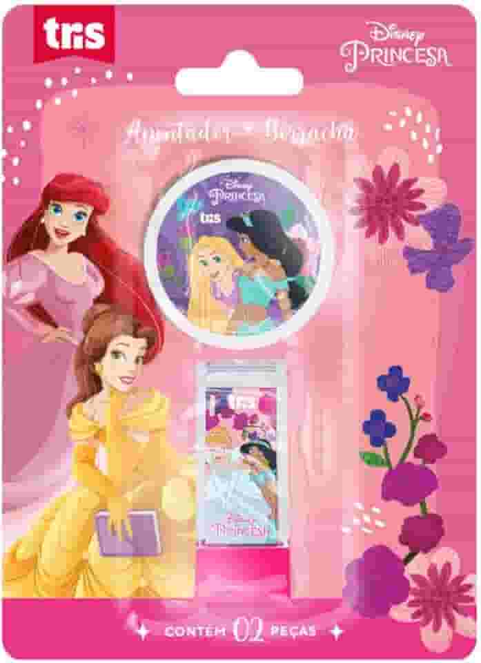Apontador + Borracha Princesas 2 peças - Tris