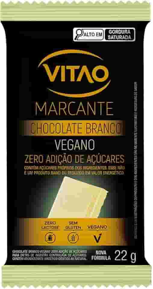 Chocolate Vegano Zero, Branco, Vitao, 22 g