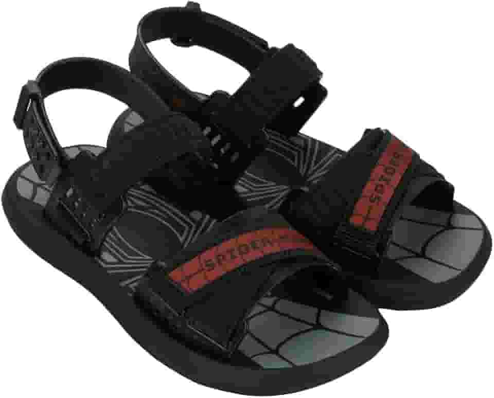 Sandália Infantil Menino Homem-Aranha Force Conforto e Aventura Grendene Kids Preto ou Azul