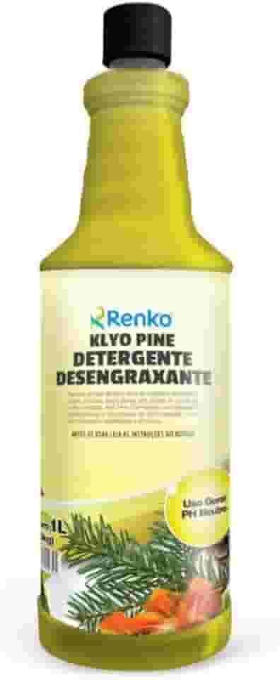 Klyo Pine 1L Renko Detergente Concentrado Ação Desengraxante Pisos e Superfícies