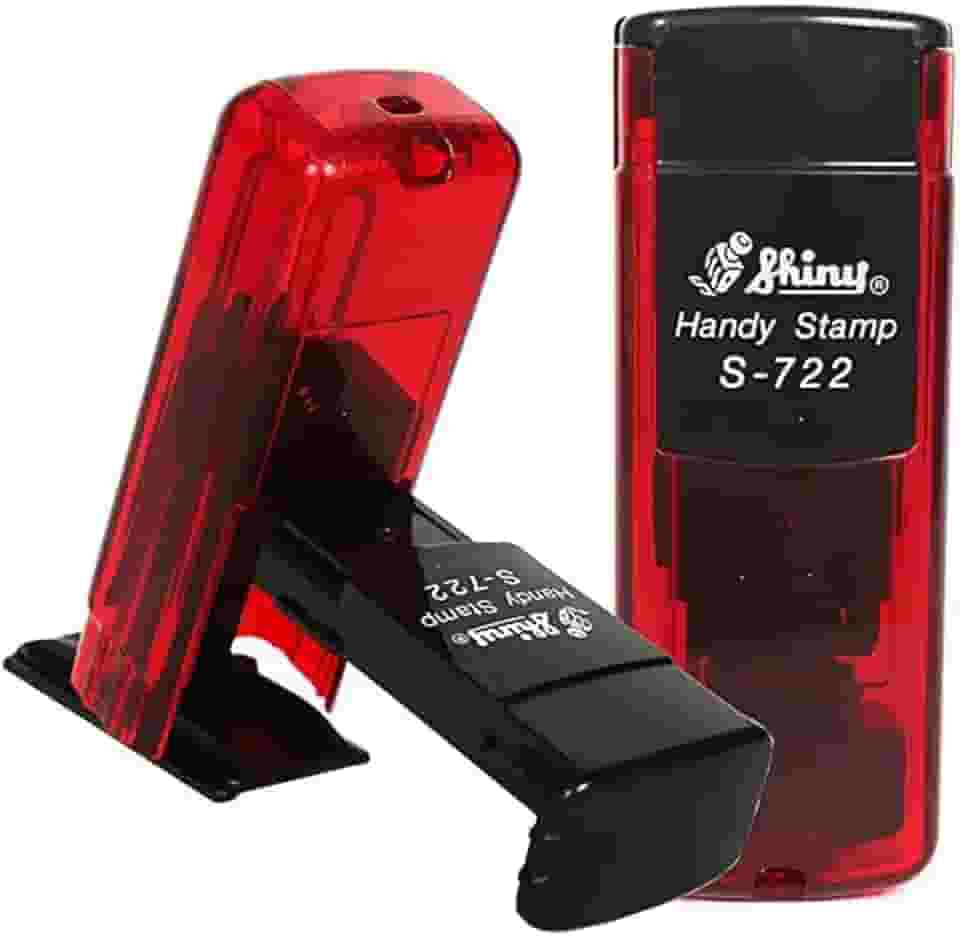 Carimbo Personalizado Automático de Bolso Shiny S-722 Area de impressão 38x14mm - Portátil, Máximo 3 Linhas - Envio em 1 Dia Útil após personalização