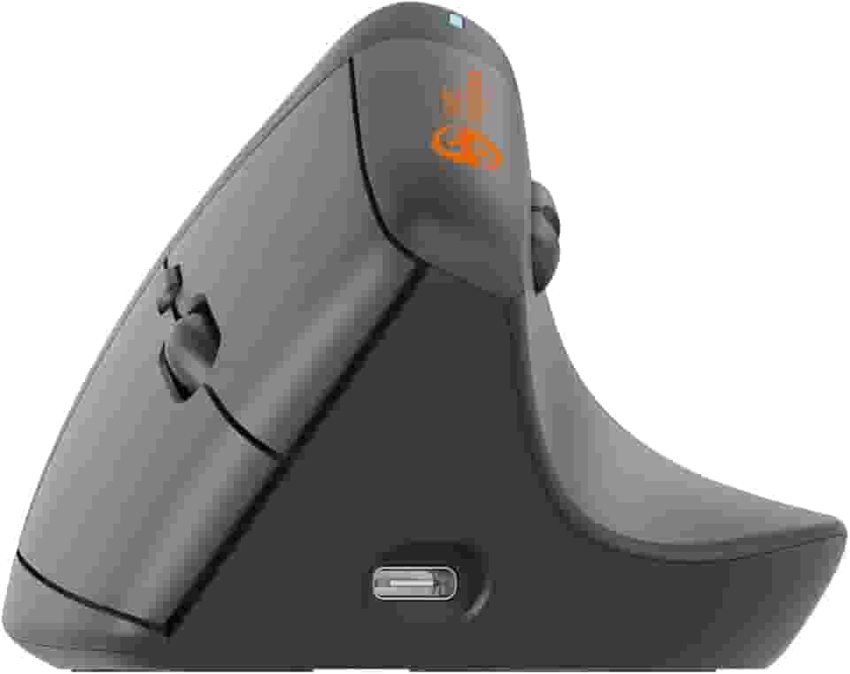 Mouse Bluetooth Sem Fio Wireless Vertical Ergonomico D-m4 (Grafite)