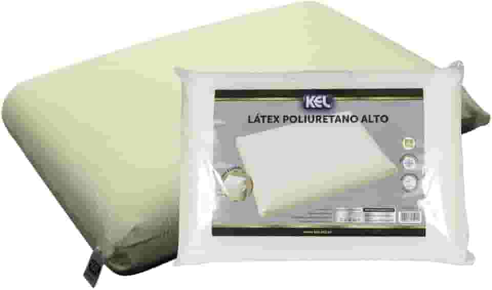 Travesseiro ALTO 16CM Látex de PU Marca Kel | Ortopédico, Antiácaro, Não Deforma, Ergonômico, Suporte Alto, Dormir de Lado – Conforto e Tecnologia para o Sono