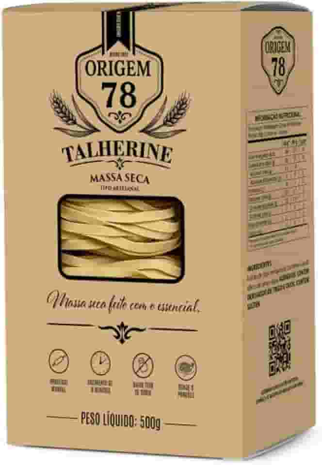 Macarrão Talherine Origem 78-500 g - Com Farinha Italiana Importada - Feito com Farinha Italiana Moldada e Secada Lentamente - Pasta italiana artesanal FARFALLE.