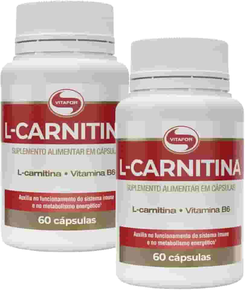 Kit 2 L-Carnitina + Vitamina B6 Vitafor 60 Cápsulas