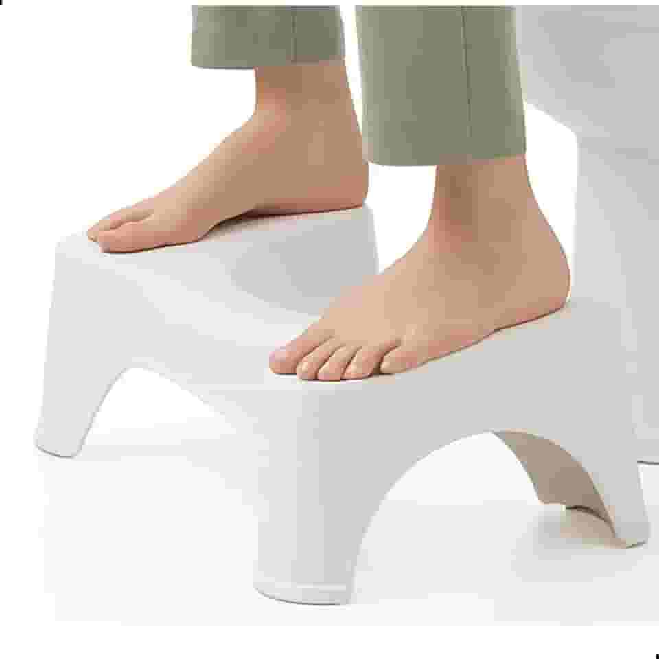 Banquinho Auxiliar para Vaso Sanitário – Melhora a Postura, Encaixe Universal, Antiderrapante, Uso Adulto e Infantil.