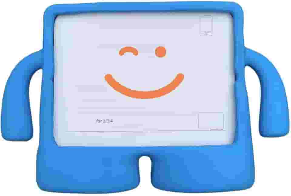 Capa Infantil Borracha Compatível Para iPad 2 3 4 A1395 A1396 1397 A1416 A1430 A1403 1458 A1459 A1460.-AZUL,Contra Choques, Sujeira, Arranhões e Pequenas Batida,EVA, Emborrachada, Leve