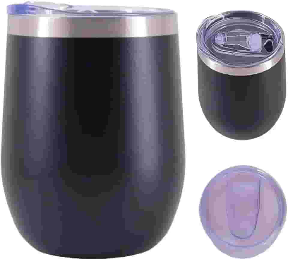 Copo Térmico para Cerveja, 350mL, Isolamento por 4 Horas Gelado (Preto)