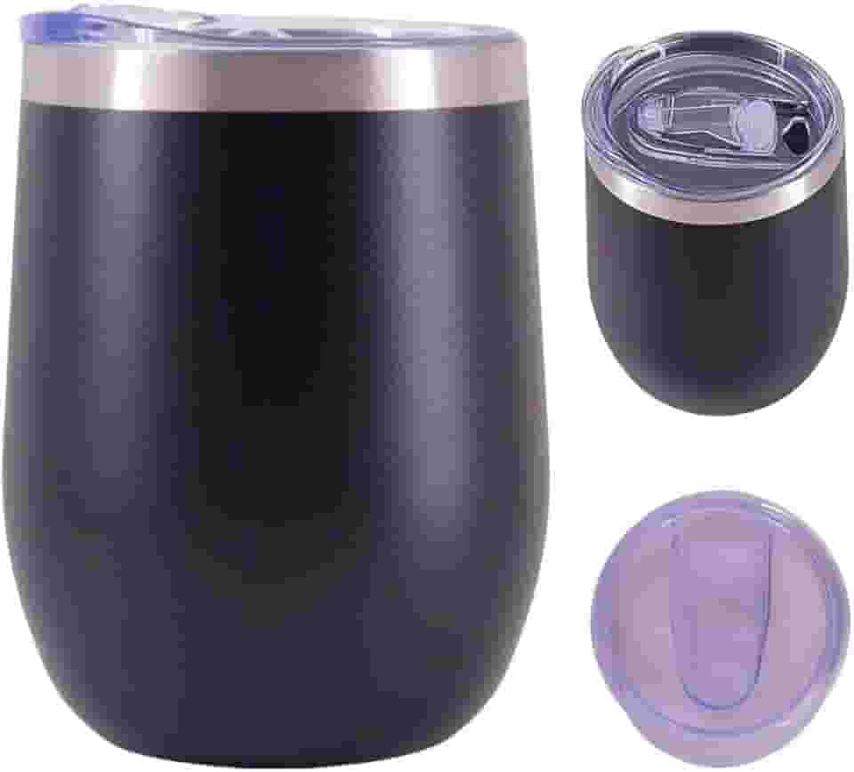 Copo Térmico para Cerveja, 350mL, Isolamento por 4 Horas Gelado (Preto)