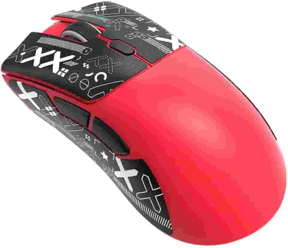 Mouse Gamer ATTACK SHARK R1 Sem Fio 18000 DPI Sensor PAW3311 RGB Recarregável – Alta Precisão e Design Ergonômico (Vermelho)