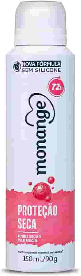 Monange Desodorante Aerossol Antitranspirante Feminino Proteção Seca 150Ml