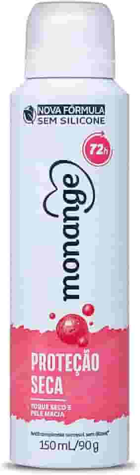 Monange Desodorante Aerossol Antitranspirante Feminino Proteção Seca 150Ml