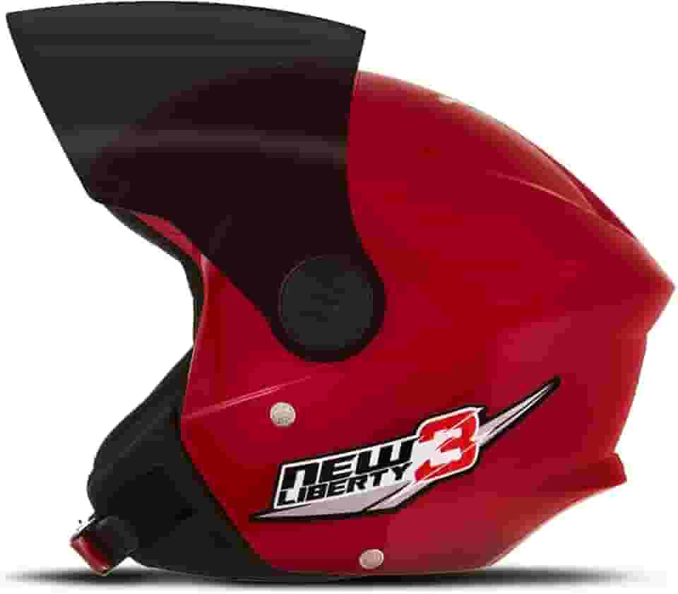 CAPACETE ABERTO PRO TORK NEW LIBERTY 3 SOLID VERMELHO TAM. 58 VIS. FUMÊ