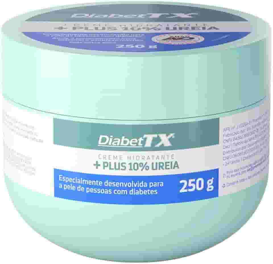 Diabet TX Creme Hidratante Corporal para Pele de Diabéticos com Uréia, Tratamento Intensivo para Reduzir Aspereza, Promove Bem-estar e Suavidade da Pele, Hidratação Profunda 250 g 1-Pack