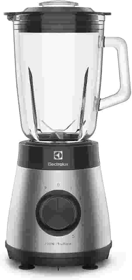 Electrolux Liquidificador inox jarra de vidro resistente capacidade 1,5L 5 velocidades função pulsar 700W EBS30 127v