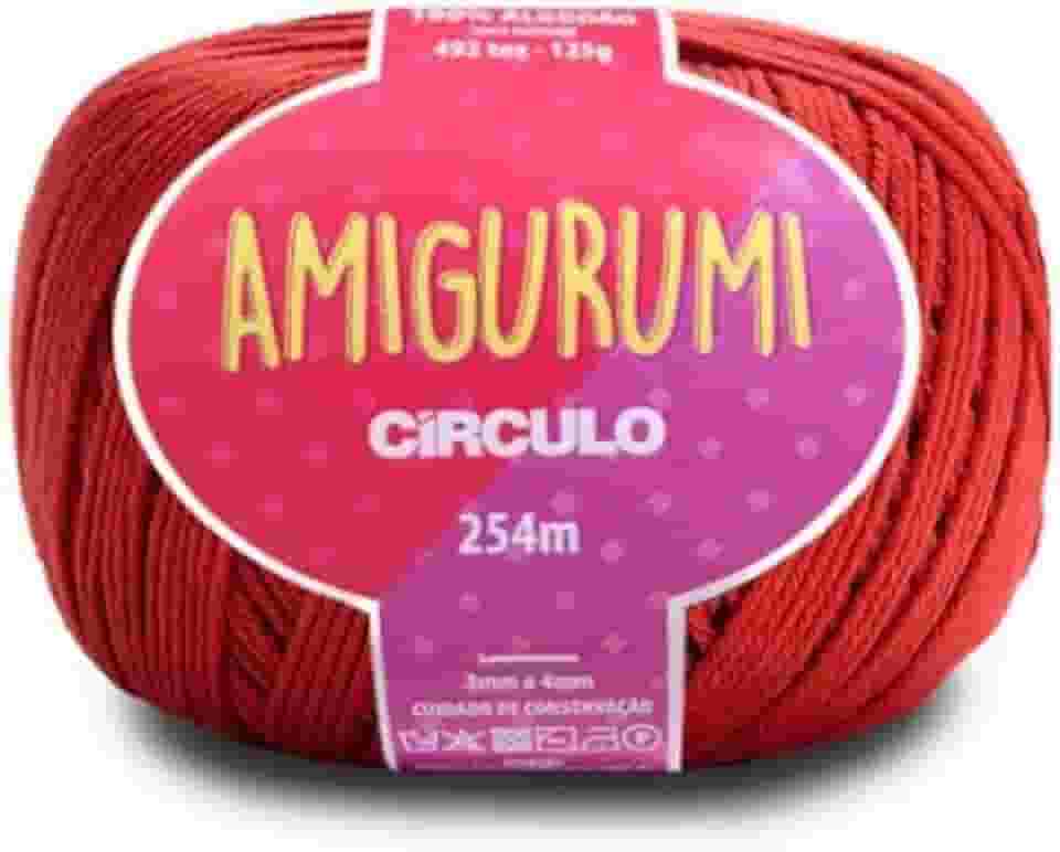Linha de crochê Amigurumi Circulo 254m (vermelho)