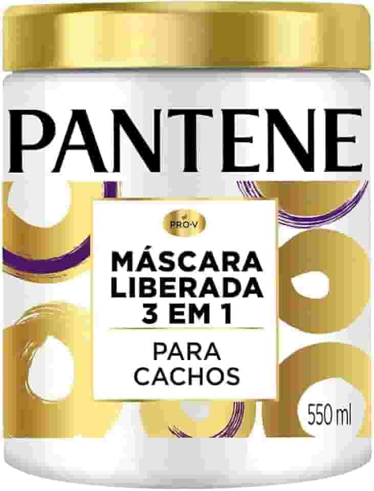 Máscara Pantene Pro-Vitaminas 3 em 1 Liberada Com Óleo De Coco Para Cachos 550ml