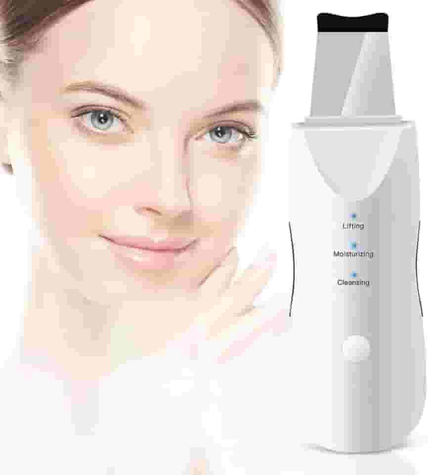 Aparelho de Peeling Esfoliante Ultrassônico Limpeza Facial Profunda Remoção de Cravos Antirrugas