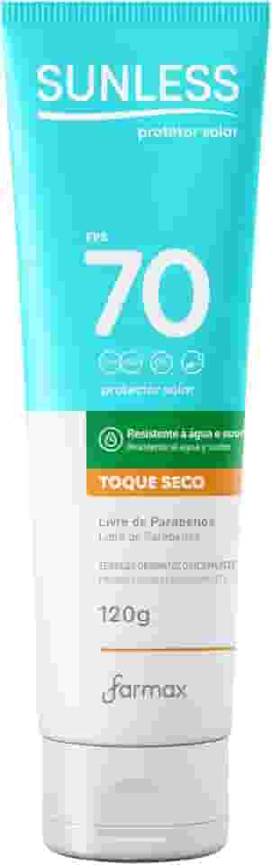 Protetor Solar Sunless Toque Seco e Alta Proteção FPS70 120g