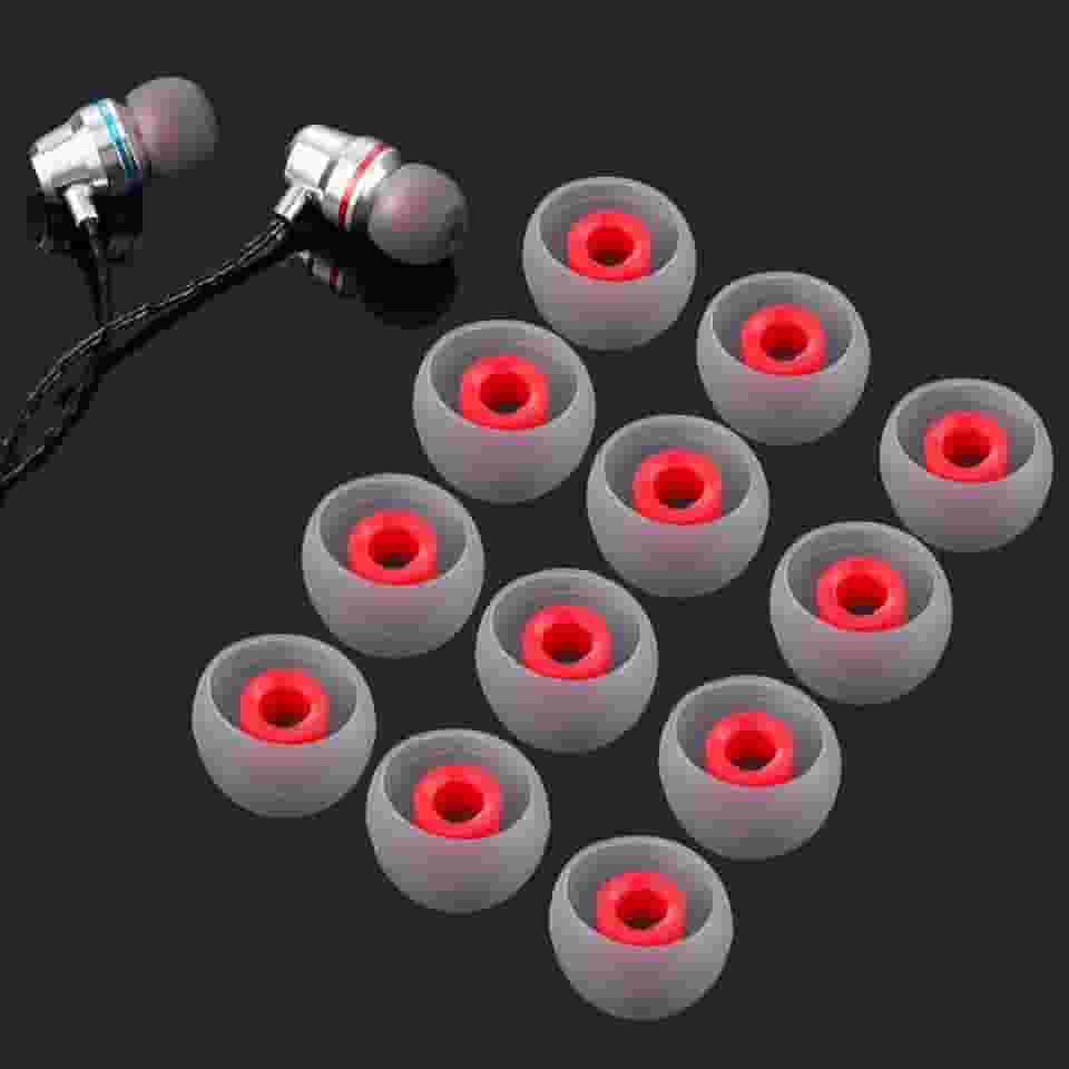 10 pares de capas de silicone de substituição, acessórios para fones de ouvido, 13 x 10,7 x 4 mm