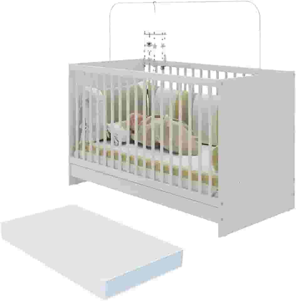 Berço 3 em 1 com Colchão Incluso Multimóveis Mp4394 Branco
