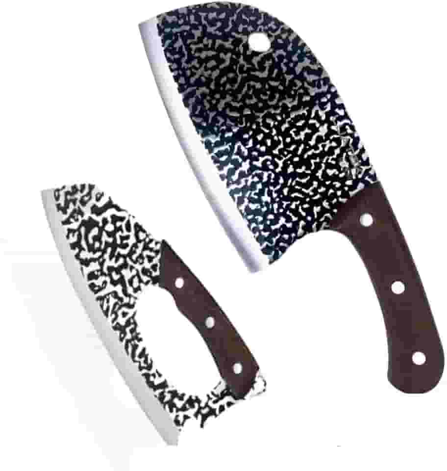 Cutelo de Carne de Alto Carbono Faca Osso Pesado Corte Premium Profissional Açougueiro(Só faca)