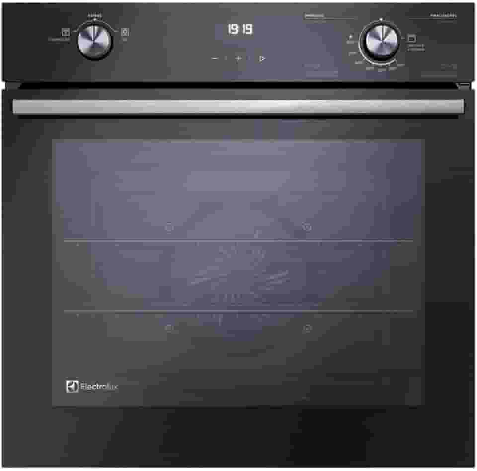 Forno de Embutir Electrolux a Gás 80L Efficient com PerfectCook360 Preto OE8GH 220v