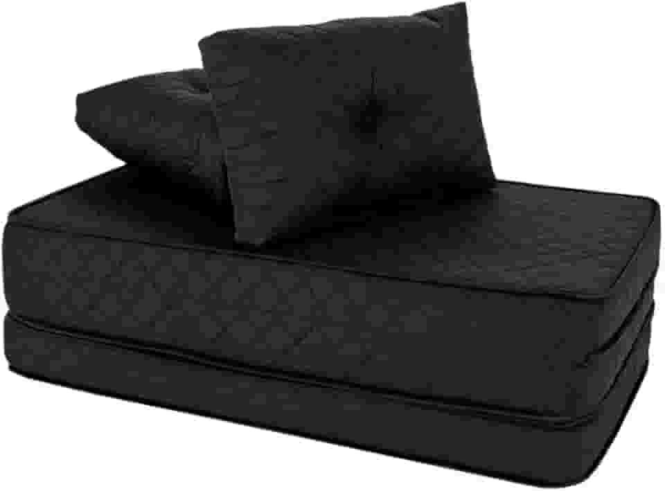 Puff Colchonete Dobrável/Sofa 3 em 1 + Travesseiro Casal BF Colchões