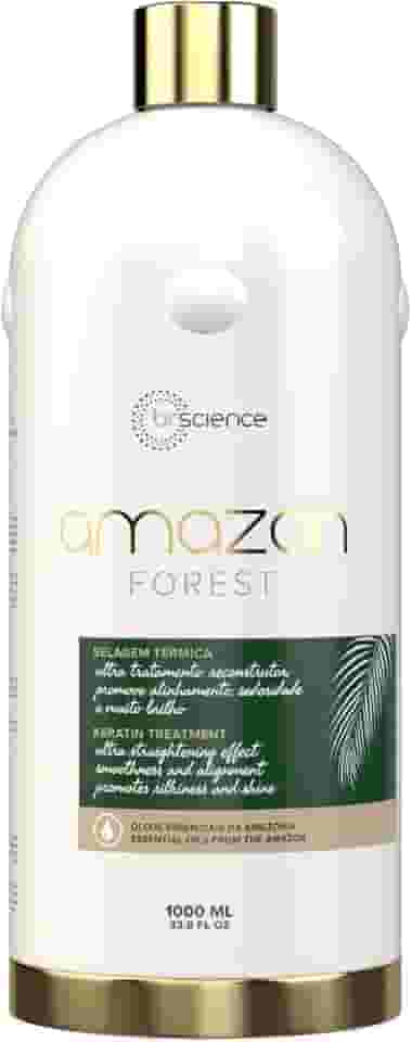 Selagem Térmica Brscience Keratin Amazon Forest 1000ml – Redução de Volume, Com Queratina e Óleos Naturais, Sem Formol