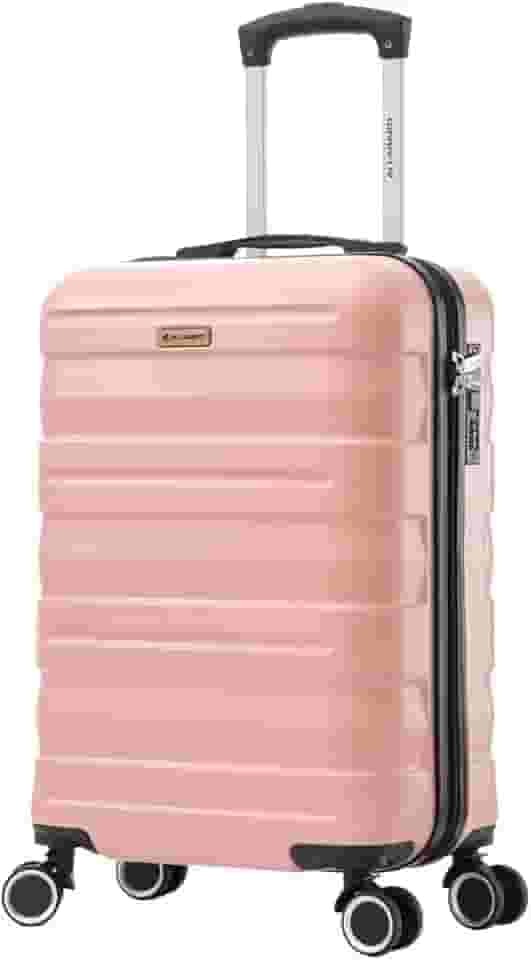 Mala de Viagem Bordo 8kg Allabard ANAC Regulamentada Avião Medidas Aceitas Voos Rodinhas 360° Removíveis (P045 Rose)