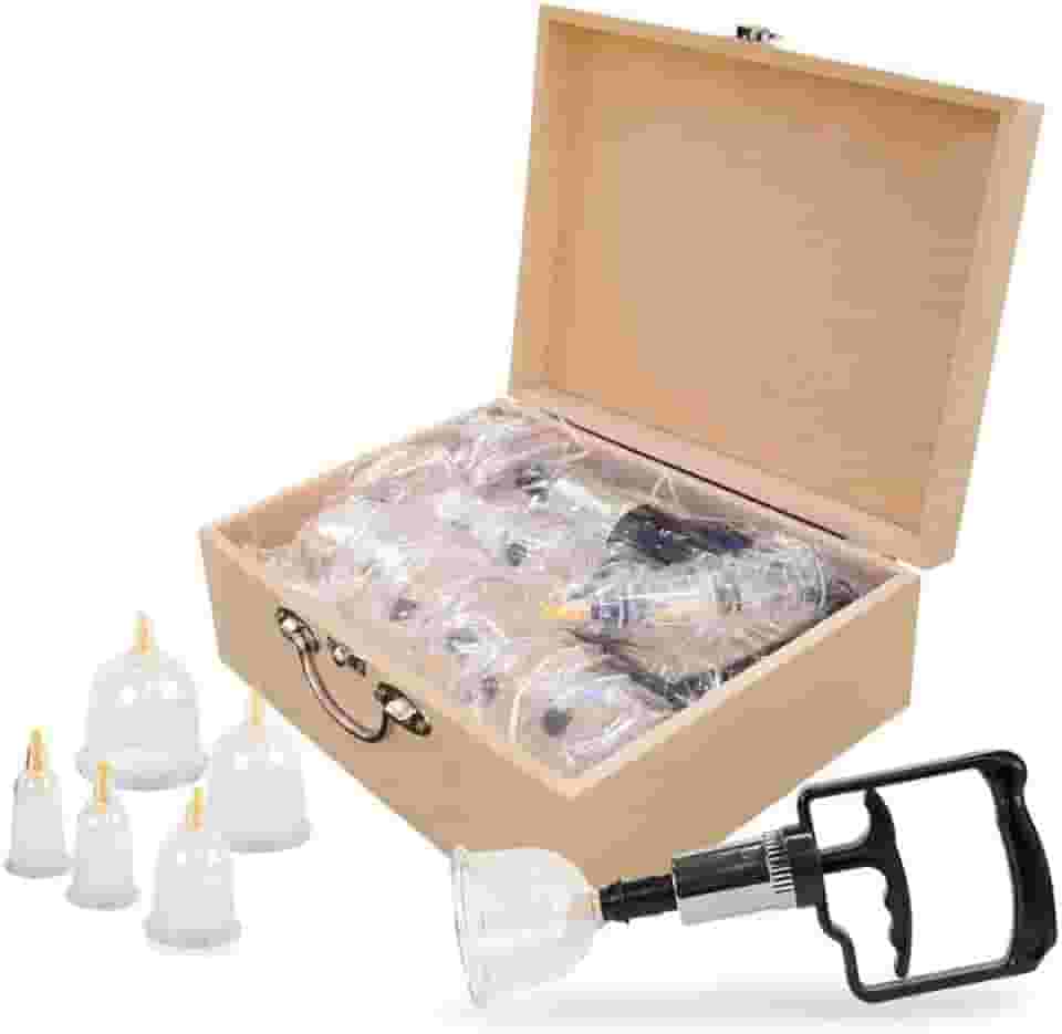 KIT 12 VENTOSAS ACRILICO E APLICADOR VENTOSATERAPIA MALETA Estek