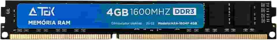 Memória Ram 4GB DDR3 1600MHz DIMM 1,5V Alto Desempenho Multitarefas para PC Desktop