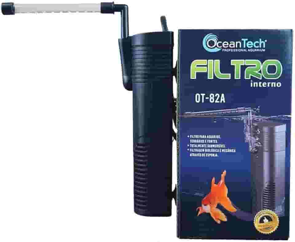 Filtro Interno OT-82A 450L/H Ocean Tech Aquários Até 90L