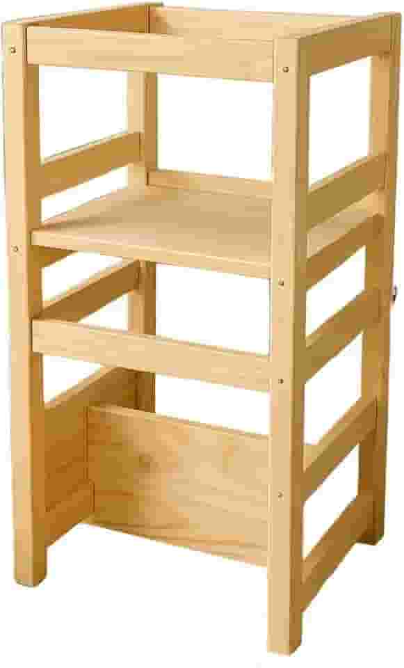 Torre De Aprendizagem Montessoriana Altura Regulável Criança 4 em 1