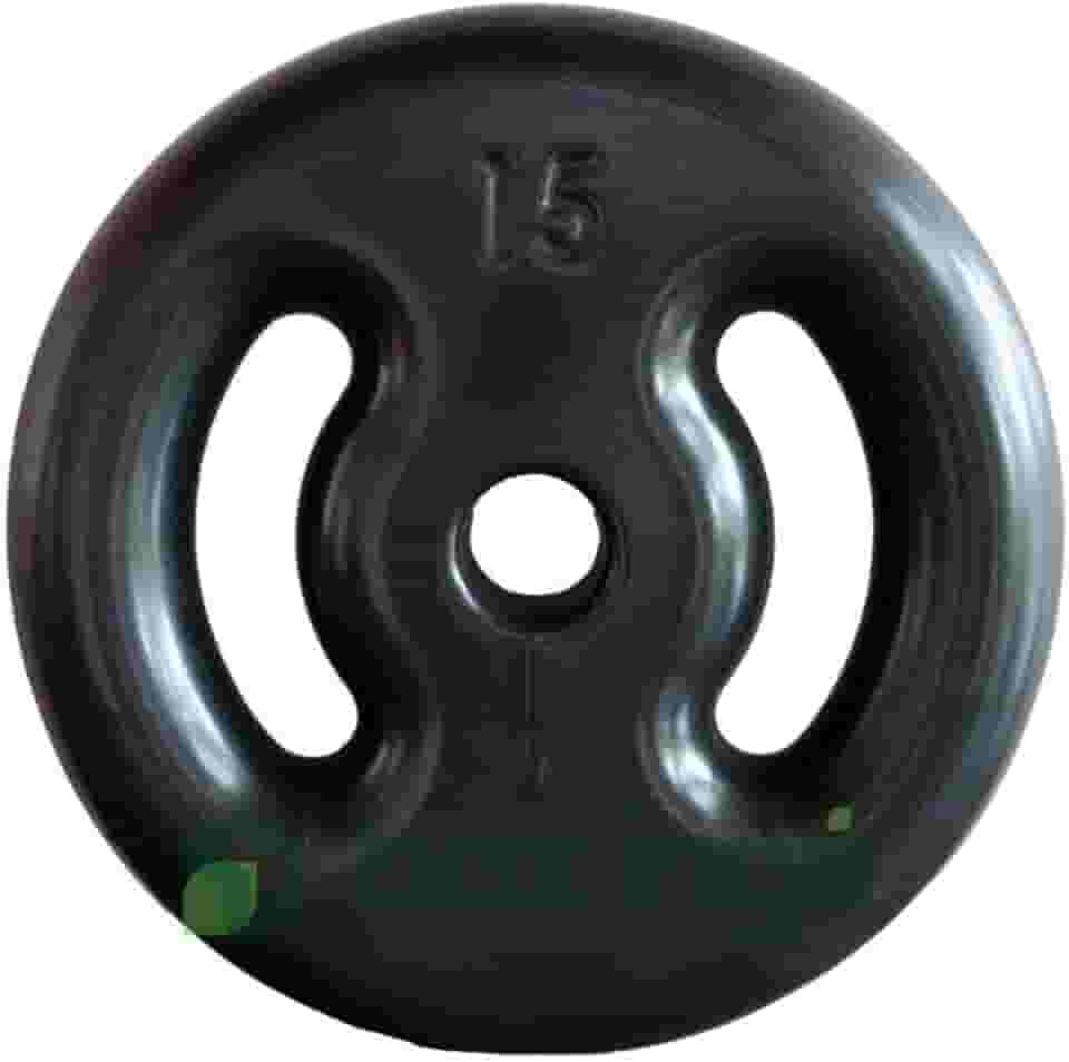 Anilha Emborrachada 15 Kg - Preta