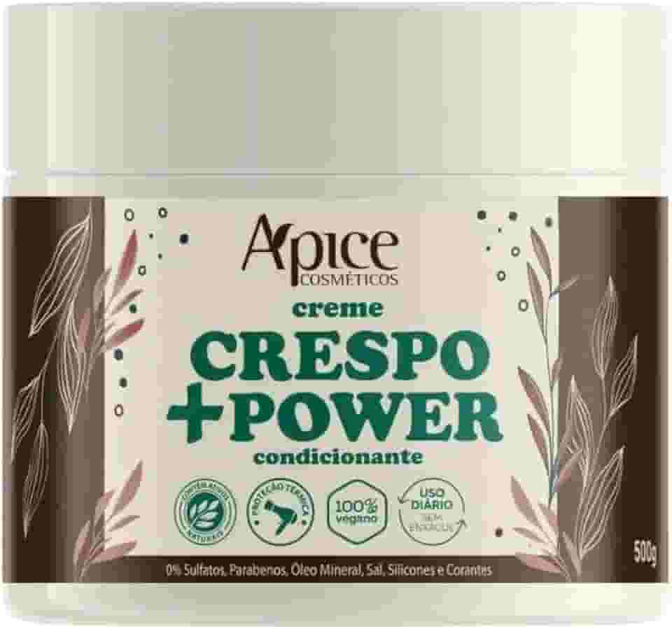 Ápice Creme de Pentear Crespo +Power | Finalização Alta Definição e Fixação para Cabelos Tipo 4 | Tecnologia SuperWave e Active Shine Amazon | 500g