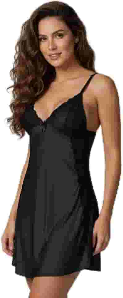 Camisola de renda, sem bojo, com detalhe em renda, sexy, linha noite, pijama