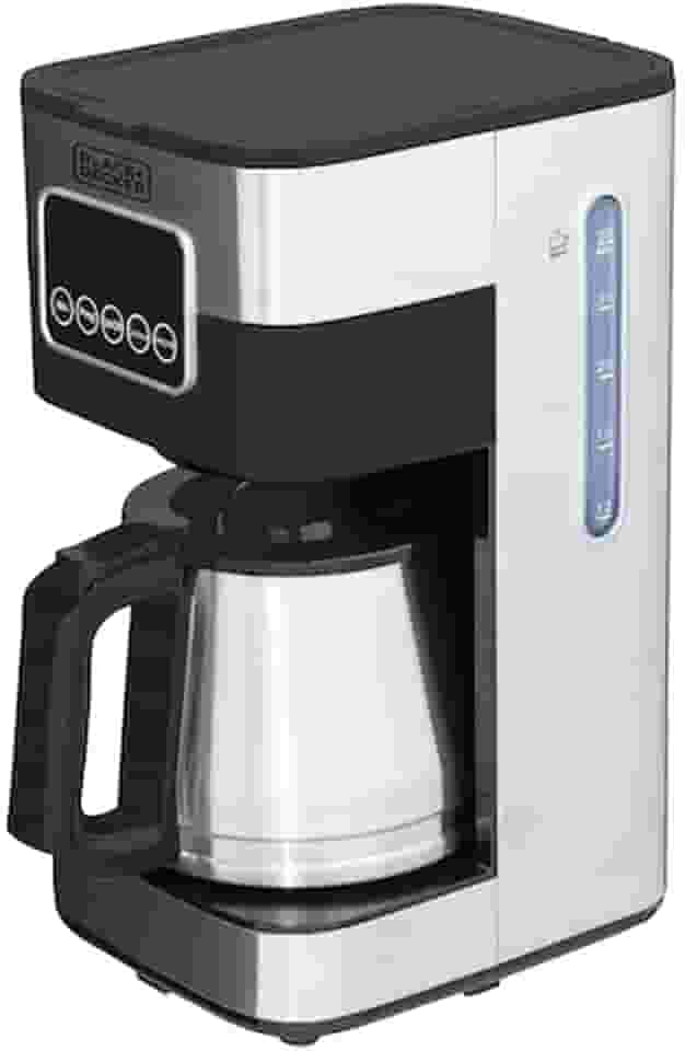 BLACK+DECKER Cafeteira Elétrica 220 V Inox, Filtro Permanente e Lavável, Capacidade 1,5 L, Ate 38 Cafézinhos, Painel Digital, Modelo CM350G-B2