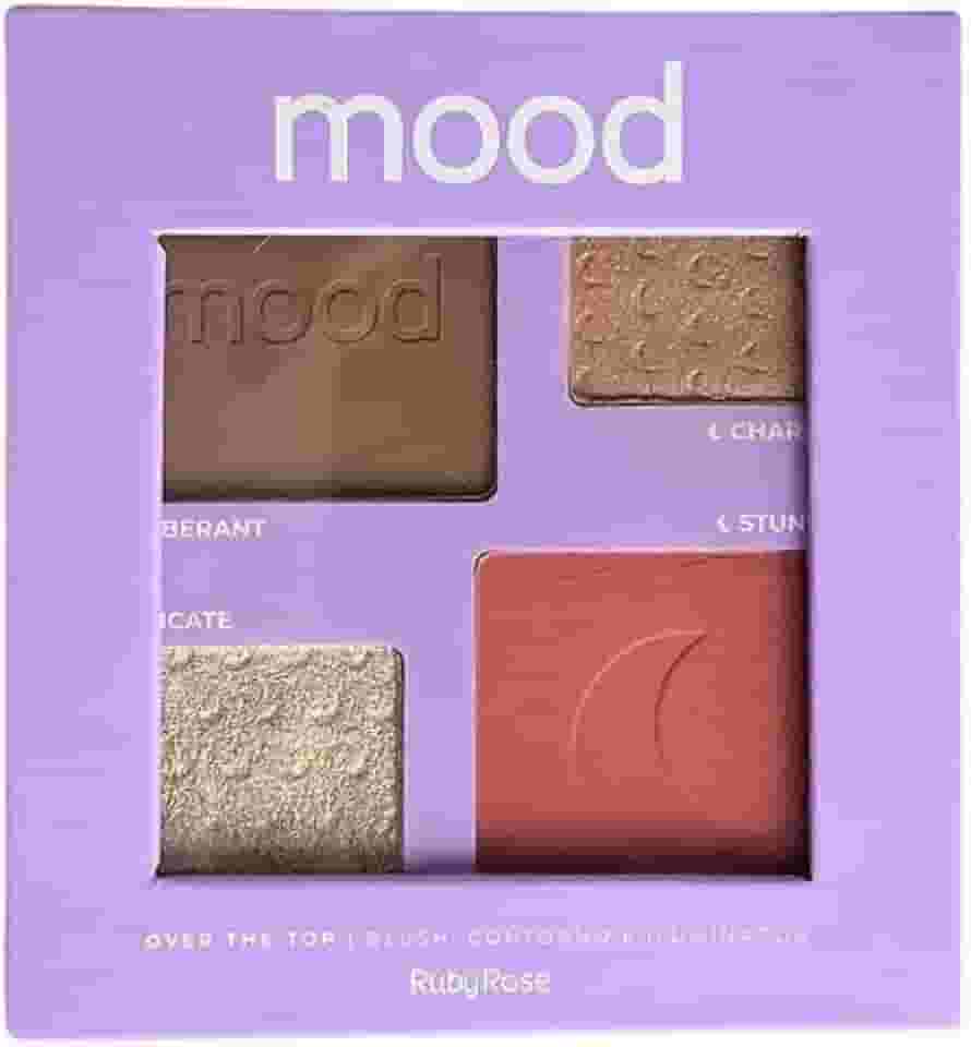 PALETA BLUSH CONTORNO E ILUMINADOR BEYOND WORDS MOOD HBF5862 RUBYROSE