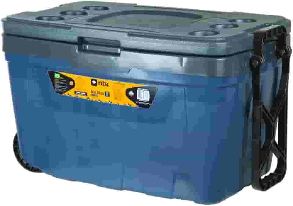 NTK, Caixa Térmica Ice Box Cooler de 54 Litros Capacidade de 74 Latas, Cinza
