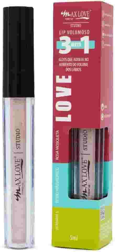 Max Love Gloss Labial Lip Volumoso 3 em 1 Cor 313 - Brilho Intenso, Hidratação e Volume Extra