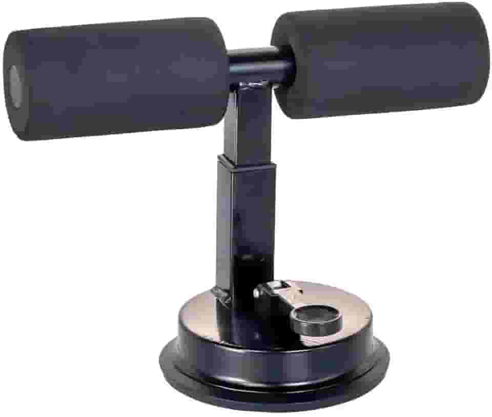 Aparelho Abdominal Portátil, Borracha Nitrílica, Preto, 25x17cm, Resistência Ajustável, 500g, Compacto para Ginástica em Casa