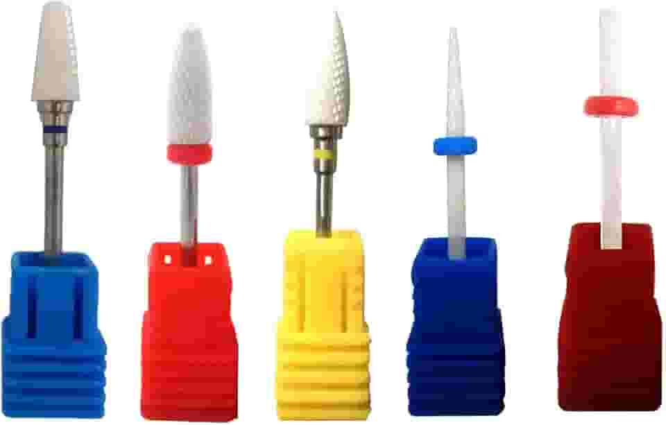 Kit 5un Brocas Cerâmica Unhas Polygel Manicure Profissional (Kit 5001)