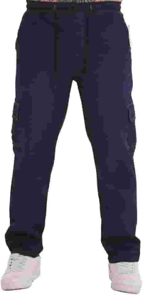 Calça Cargo Larga Masculina Skate Elástico Cintura