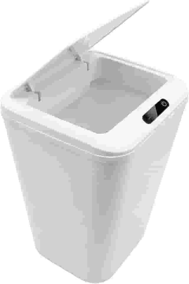 Kirk Lixeira Automática Inteligente com Sensor de Aproximação 18L | Abertura Sem Toque, Design Moderno Minimalista, Vedação Anti-Odor | Silenciosa para Banheiro, Cozinha e Escritório
