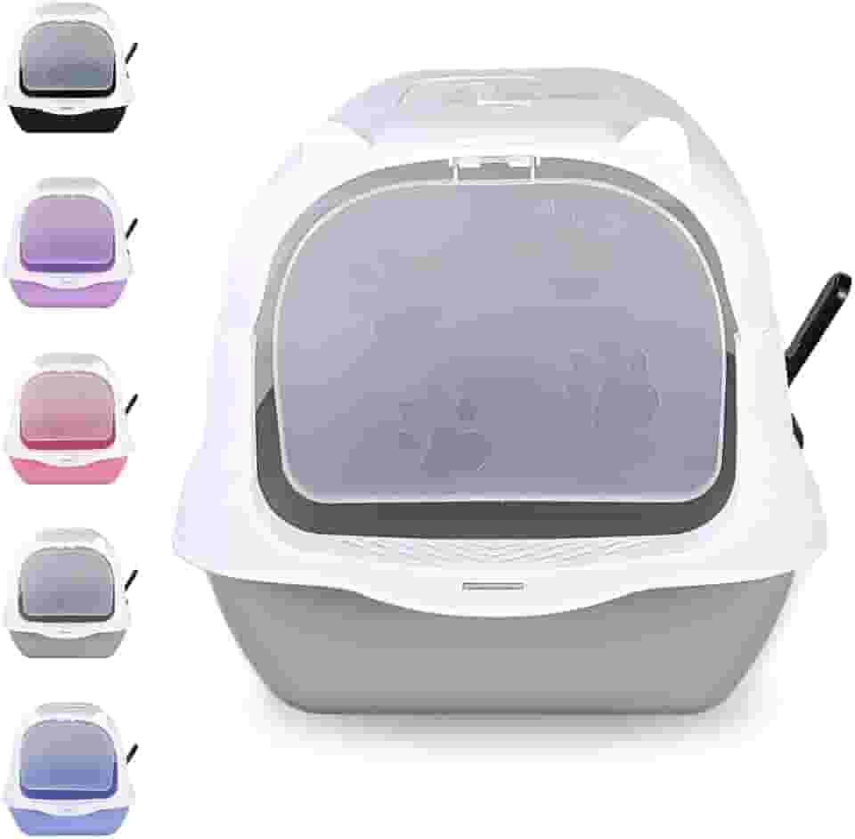 Caixa Areia Fechada Gato Autolimpante Grande Banheiro Pá