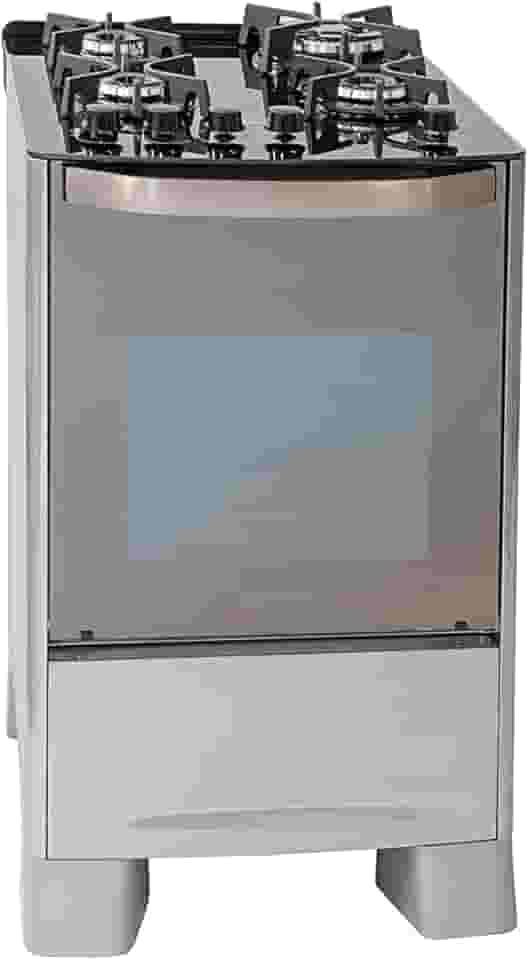 SUGGAR FOGÃO MASTER GRILL PRATA MESA DE VIDRO 4 BOCAS TRIPLA CHAMA GRILL 220V TREMPE FERRO FUNDIDO ACENDIMENTO SUPERAUTOMÁTICO FGVMTG412PRIX